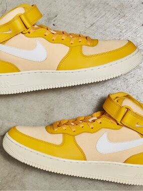 UNRELEASED SAMPLE Nike Air Force 1 Mid ‘07 Canvas ‘Yellow Ochre/Sail/White’